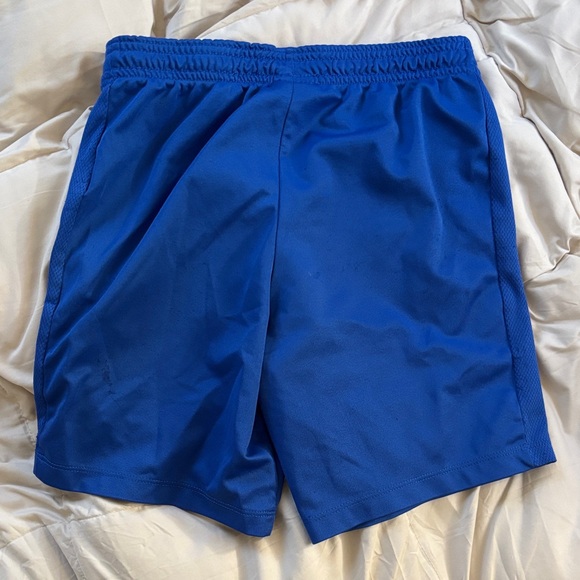 Nike Dri-fit Athletic Shirt Shorts Matching Set Vibrant Blue White Swoosh Sm/Med - Picture 11 of 11